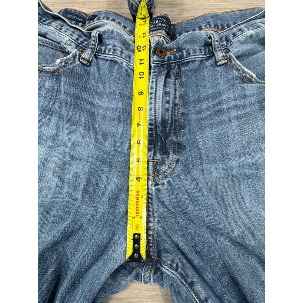 Lucky Brand 181 Relaxed Straight Mens Jeans Blue Medium Wash 40x30 Stretch Denim